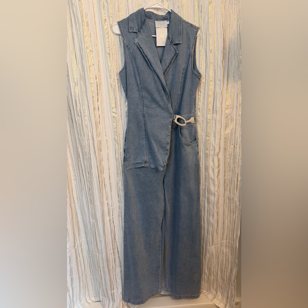 Stylish Blue Denim Women's Jumpsuit